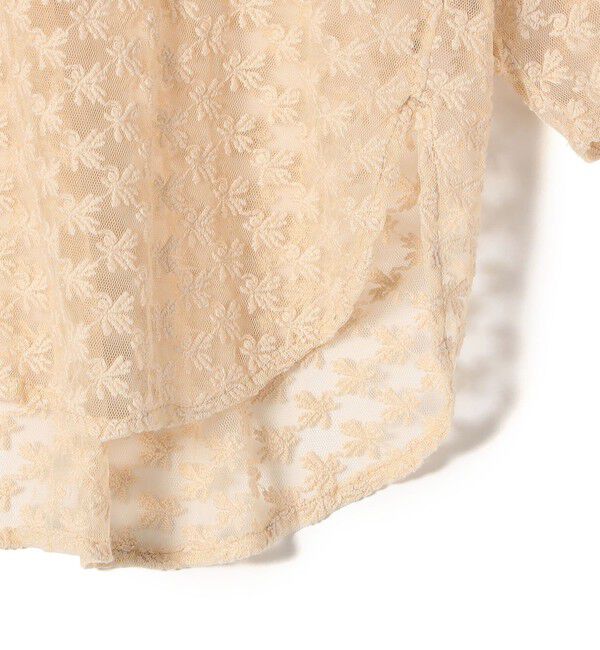 SHIPS for women「〈手洗い可能〉フラワー チュール 刺繍 シャツ」|シャツ・ブラウス|