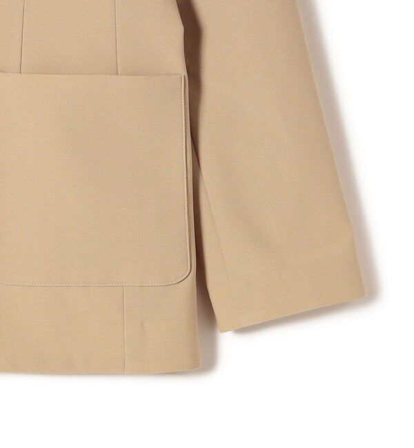 SHIPS for women「〈吸水速乾 / 防シワ加工 / 洗濯機可能〉スーティング ジャージー カラーレス ジャケット」|ノーカラージャケット|