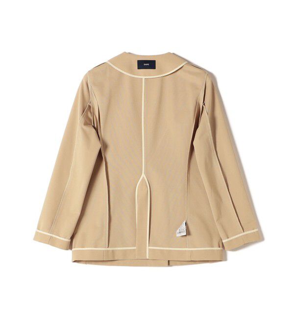 SHIPS for women「〈吸水速乾 / 防シワ加工 / 洗濯機可能〉スーティング ジャージー カラーレス ジャケット」|ノーカラージャケット|