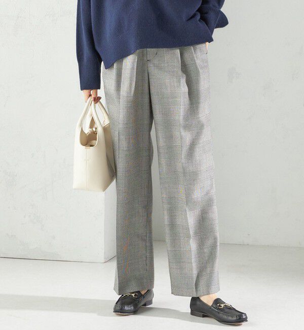 SHIPS for women「〈手洗い可能〉ウォッシャブル ウール タック パンツ」|その他|