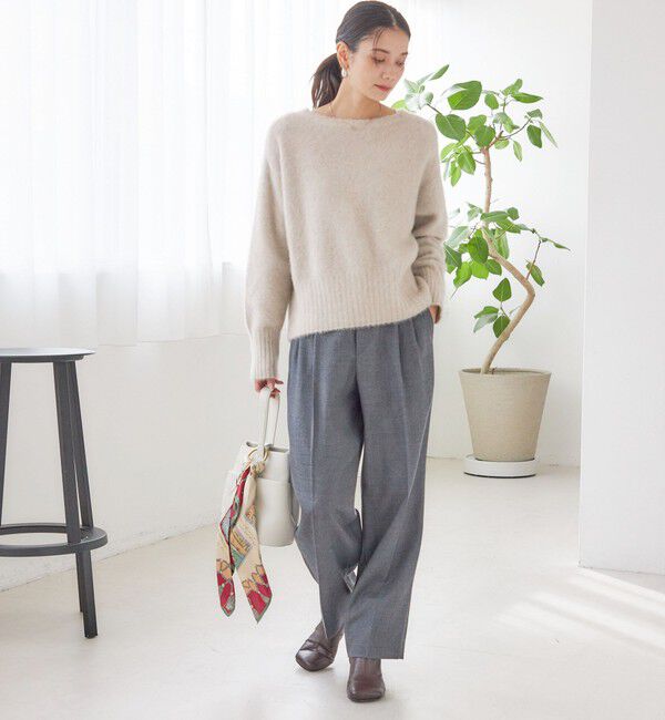 SHIPS for women「〈手洗い可能〉ウォッシャブル ウール タック パンツ」|その他|