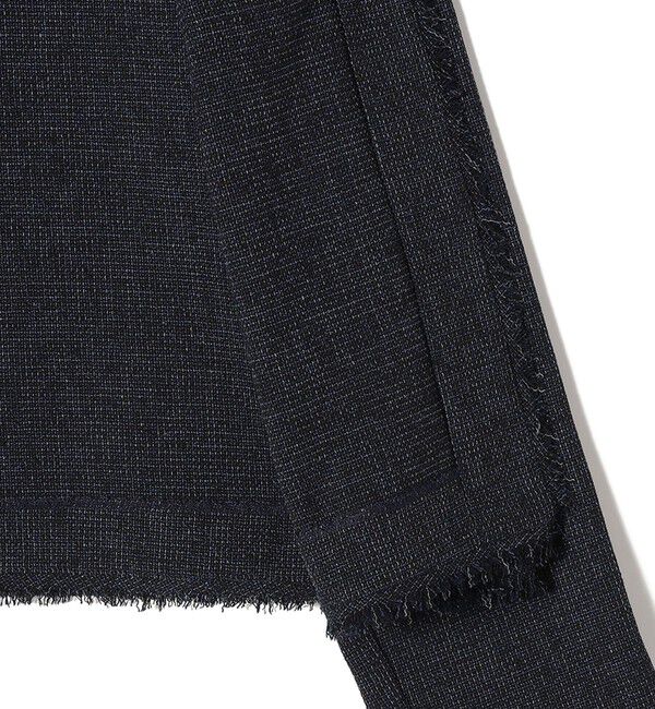 SHIPS for women「〈手洗い可能〉ストレッチ ツイード パール ボタン ジャケット」|ノーカラージャケット|