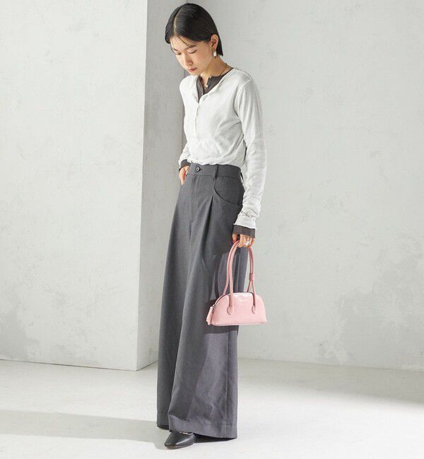 SHIPS for women「〈手洗い可能〉ソフィー ツイル ストレッチ ポケット デザイン パンツ」|スラックス|