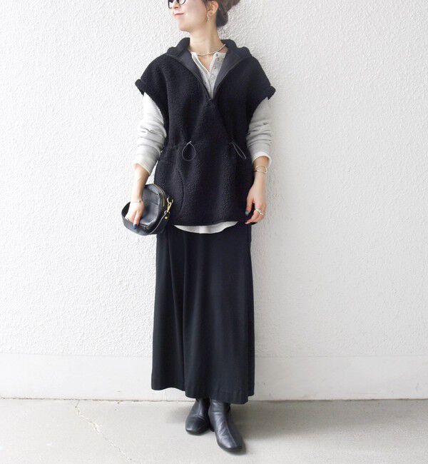 SHIPS any「SHIPS any:〈洗濯機可能〉ボア フリース スタンド ベスト」|ダウンベスト・ベスト|