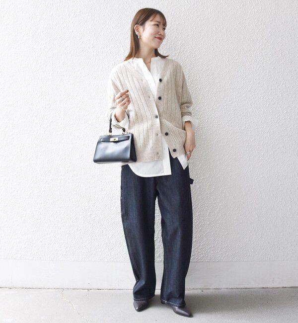 SHIPS any「SHIPS any:〈手洗い可能〉ヤク ワイドリブ Vネック ニット カーディガン」|カーディガン|