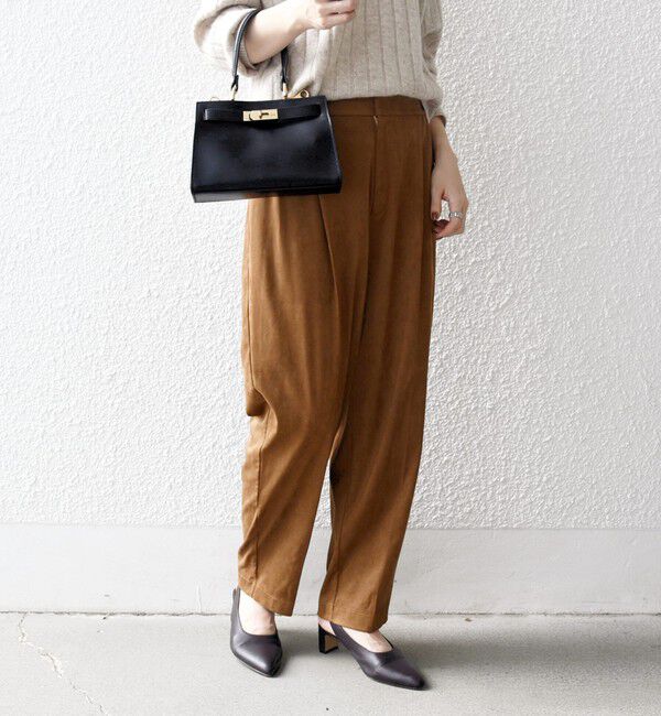 SHIPS any「SHIPS any: ポリエステル スエード テーパード イージー パンツ」|その他|