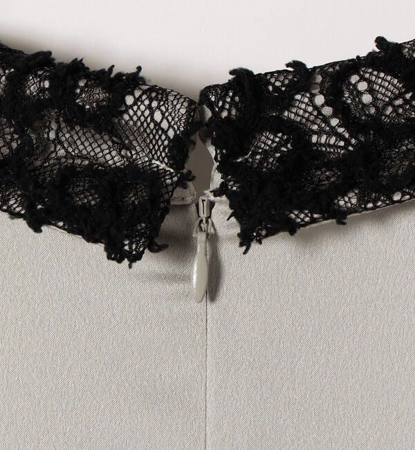 SHIPS any「SHIPS any:〈洗濯機可能〉サテン レースカラー ブラウス」|シャツ・ブラウス|