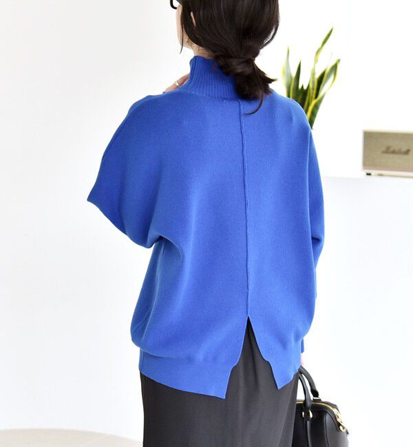 quaranciel「quaranciel:〈洗濯機可能〉タートルネック ラグラン ロングリブ ニット プルオーバー」|ニット・セーター|