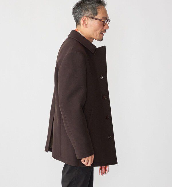 SHIPS「SHIPS: S140 ウールシルク シングル ピーコート」|ピーコート|