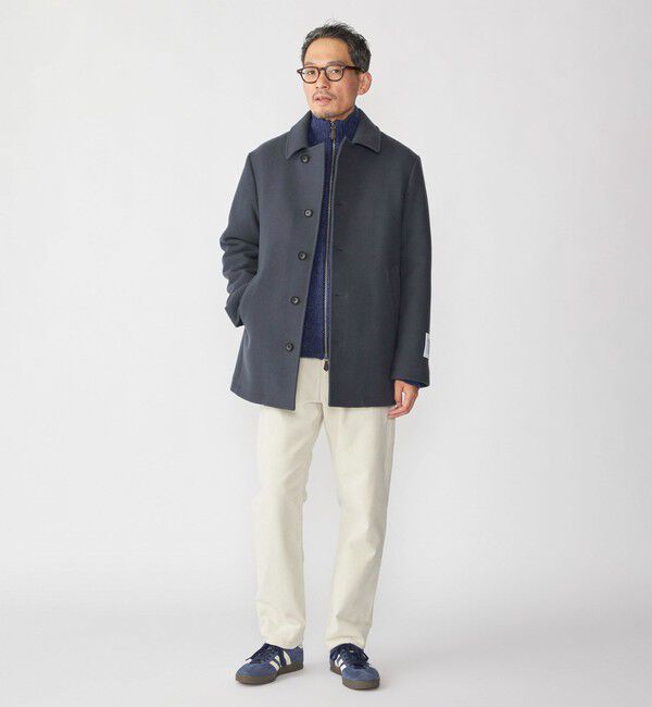 SHIPS「SHIPS: S140 ウールシルク シングル ピーコート」|ピーコート|