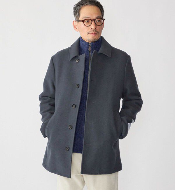 SHIPS「SHIPS: S140 ウールシルク シングル ピーコート」|ピーコート|