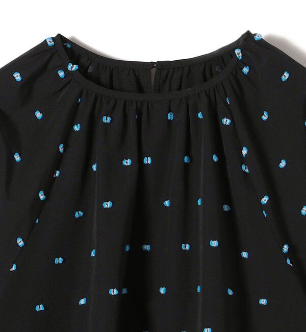 SHIPS for women「〈手洗い可能〉ポンポン ジャカード クルーネック ブラウス」|シャツ・ブラウス|