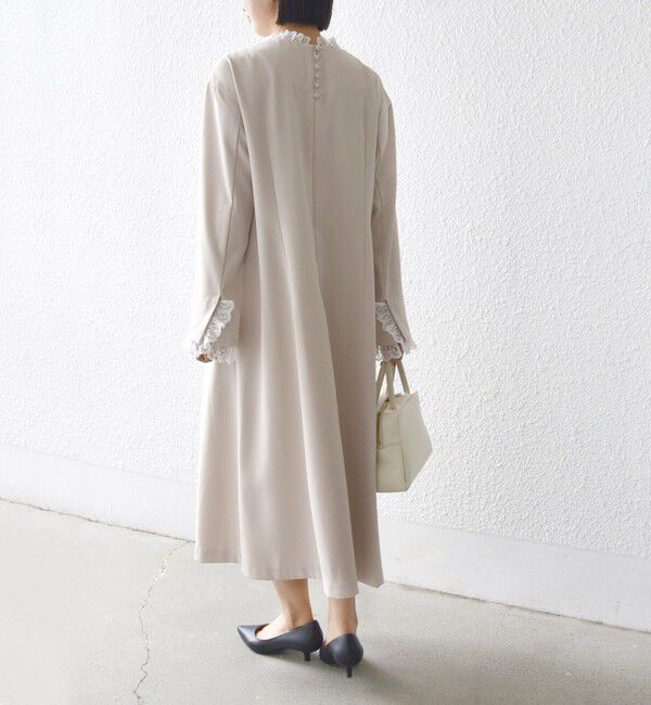 SHIPS for women「【SHIPS別注】troisiemeCHACO:〈手洗い可能〉フリル レース ワンピース（セレモニー対応可）」|ワンピース|