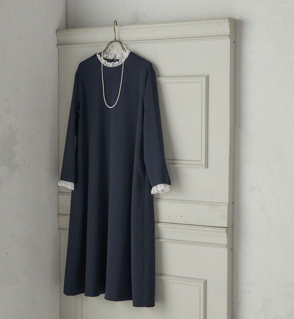 SHIPS for women「【SHIPS別注】troisiemeCHACO:〈手洗い可能〉フリル レース ワンピース（セレモニー対応可）」|ワンピース|