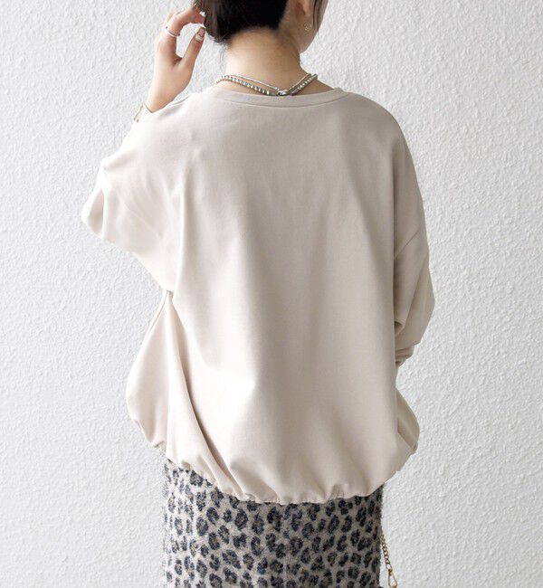 SHIPS any「SHIPS any:〈洗濯機可能〉裏毛 バイカラー ドロスト ルーズ スウェット プルオーバー」|スウェット・ジャージ|