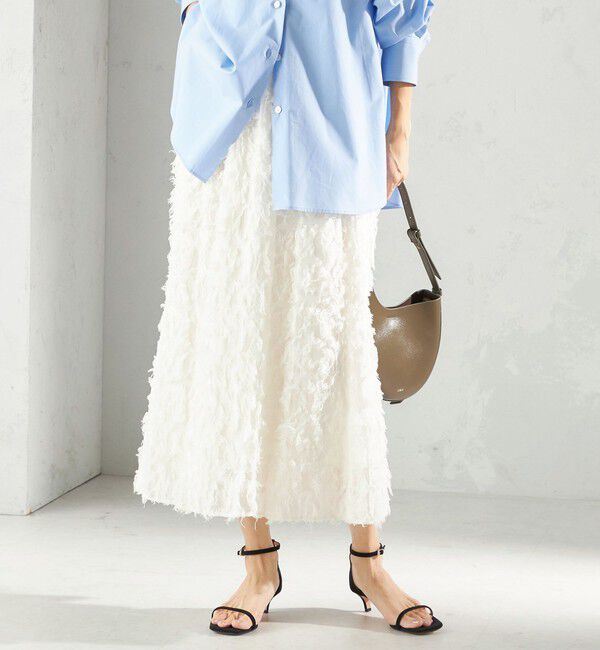 SHIPS for women「〈手洗い可能〉シアー カット ジャカード フレア スカート（セレモニー対応可）」|スカート|