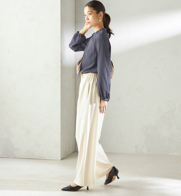 SHIPS for women「〈手洗い可能〉プリント タイ 長袖 ブラウス」|シャツ・ブラウス|