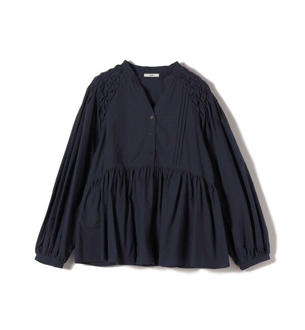 SHIPS for women「《予約》【WEB限定】〈手洗い可能〉ショルダー 刺繍 タック ブラウス」|シャツ・ブラウス|