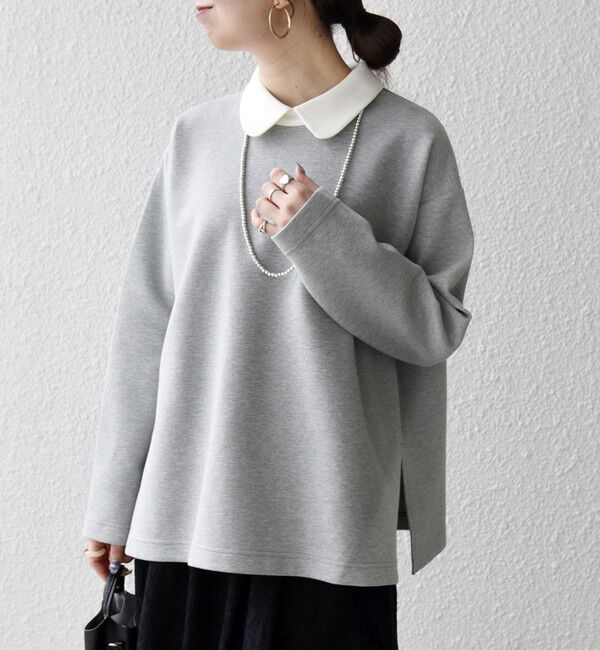 SHIPS any「《予約》SHIPS any:〈洗濯機可能〉ダンボール バイカラー プルオーバー」|Tシャツ・カットソー|