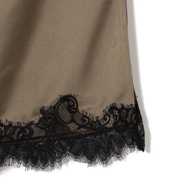 SHIPS Colors 「《予約》SHIPS Colors:〈手洗い可能〉サテン レース スカート◆」|スカート|