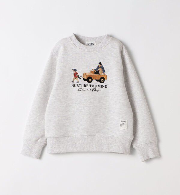 SHIPS Colors 「SHIPS Colors:100～140cm / 〈洗濯機可能〉エンブロイダリー スウェット」|スウェット・ジャージ|ホワイト