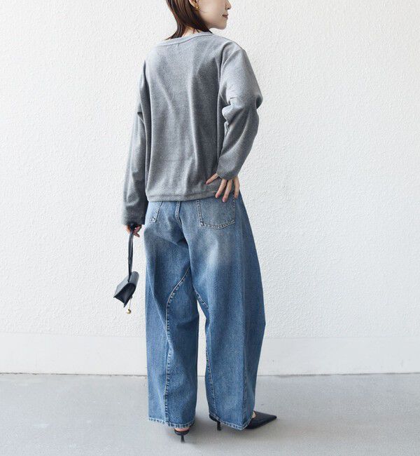 SHIPS for women「〈手洗い可能〉コットン ベロア ボートネック ロング スリーブ プルオーバー」|Tシャツ・カットソー|