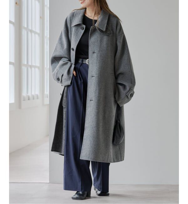 OUTDOOR PRODUCTS Usual Things「ダブルフェイスステンカラーコート」|ステンカラーコート|