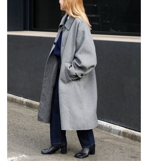 OUTDOOR PRODUCTS Usual Things「ダブルフェイスステンカラーコート」|ステンカラーコート|