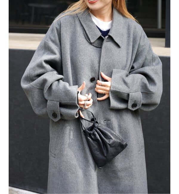 OUTDOOR PRODUCTS Usual Things「ダブルフェイスステンカラーコート」|ステンカラーコート|グレーC