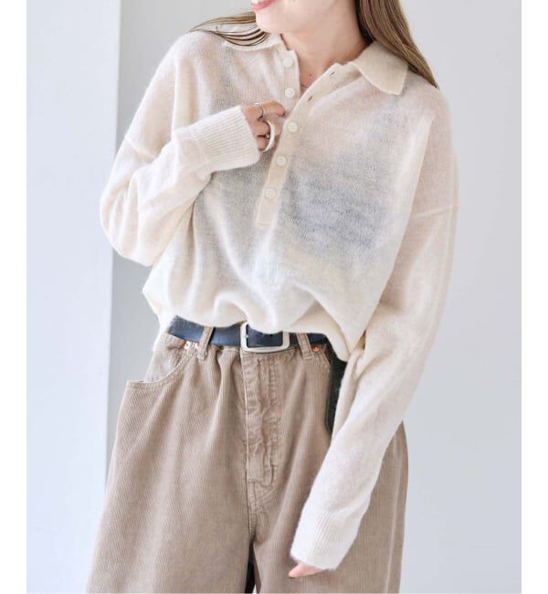 OUTDOOR PRODUCTS Usual Things「モヘヤブレンドニットポロシャツ」|ニット・セーター|