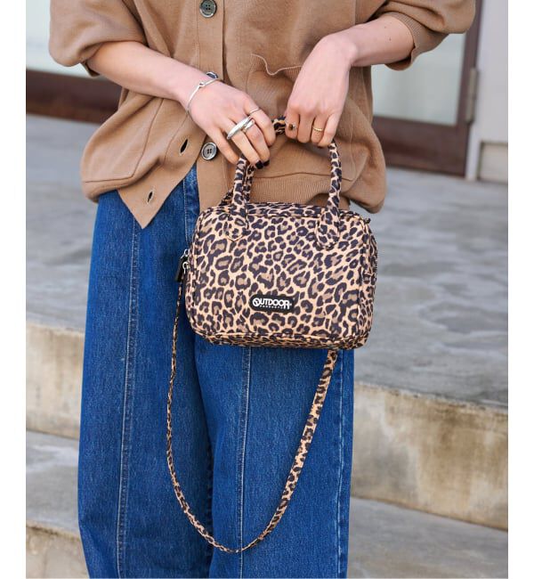 OUTDOOR PRODUCTS Usual Things「≪予約≫2WAY CUBE BAG LEOPARD」|ショルダー・メッセンジャー|