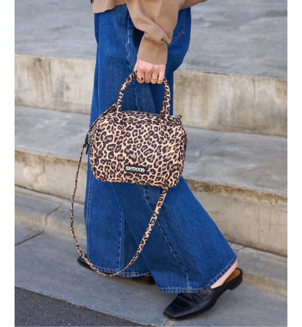 OUTDOOR PRODUCTS Usual Things「≪予約≫2WAY CUBE BAG LEOPARD」|ショルダー・メッセンジャー|
