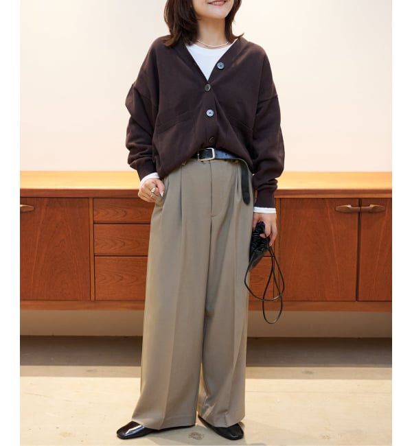 OUTDOOR PRODUCTS Usual Things「≪予約≫リネンコットンVネックコクーンカーディガン」|カーディガン|