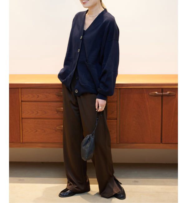 OUTDOOR PRODUCTS Usual Things「≪予約≫リネンコットンVネックコクーンカーディガン」|カーディガン|