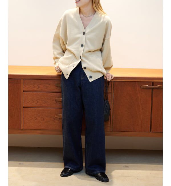 OUTDOOR PRODUCTS Usual Things「≪予約≫リネンコットンVネックコクーンカーディガン」|カーディガン|