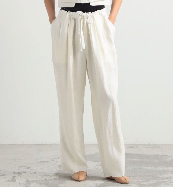 BACCA「リネンツイル タックワイドパンツ」|その他|
