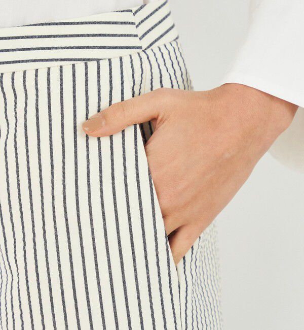 DES PRES「サッカーストライプ シガレットパンツ」|スラックス|