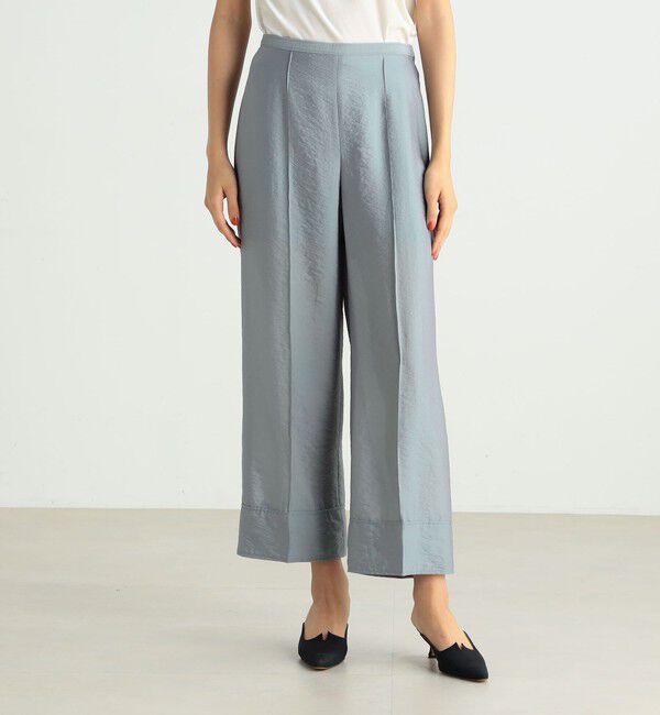 BACCA「オーガンジーレーヨン ワイドパンツ」|チノ|