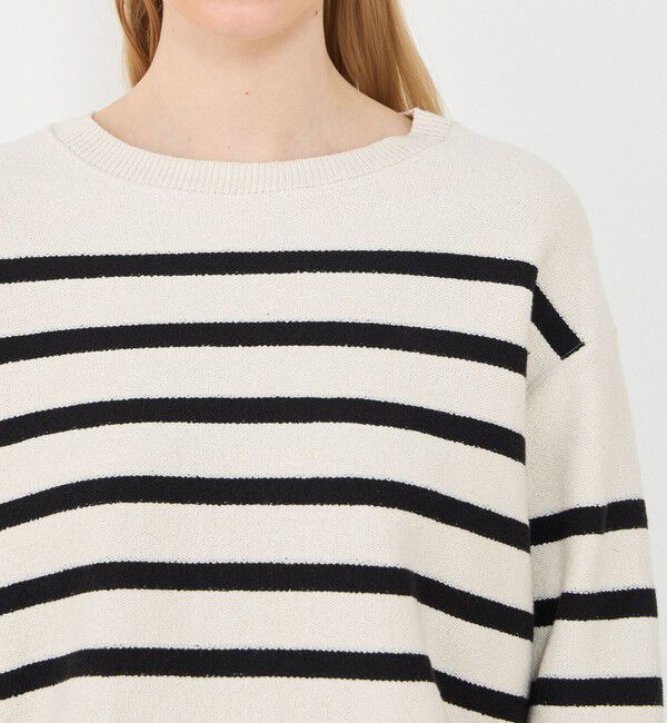 GALERIE VIE「フリゼコットンボーダー クルーネックプルオーバー」|ニット・セーター|