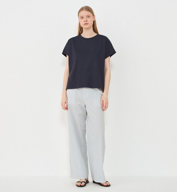 GALERIE VIE「ファインコットン ワイドクルーネックプルオーバー」|Tシャツ・カットソー|