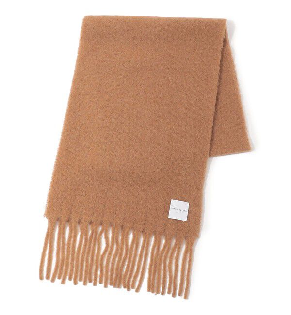TOMORROWLAND GOODS「TOMORROWLAND アルパカナイロン ソリッドストール」|ストール|45 キャメル