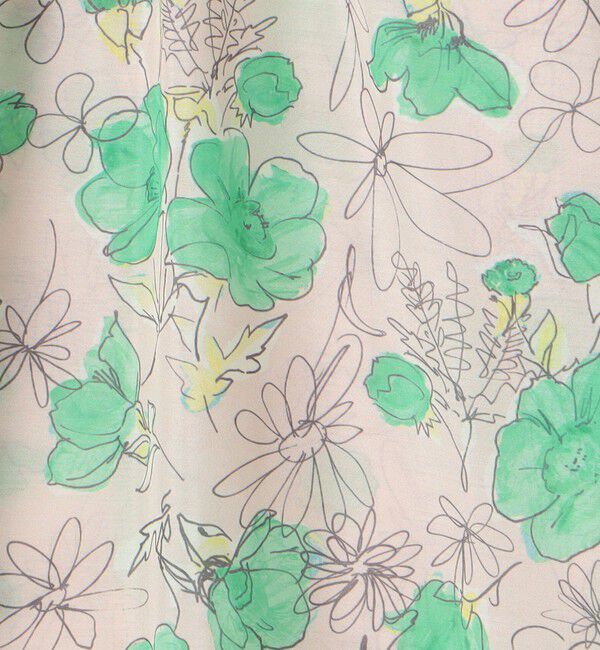 TOMORROWLAND collection「アネモネプリント ギャザースタンドカラーブラウス」|シャツ・ブラウス|