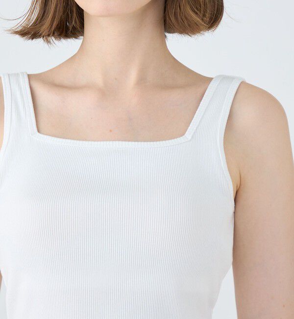 MACPHEE「コットンリブ カップ付きタンクトップ」|タンクトップ|
