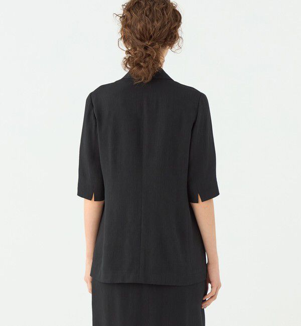 TOMORROWLAND collection「レーヨンリネンオックス ハーフスリーブジャケット」|テーラードジャケット|