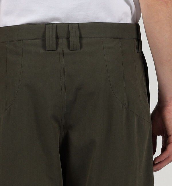 TOMORROWLAND MENS「コットン グラスツイル 1プリーツ ワイドパンツ」|チノ|