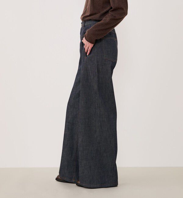 GALERIE VIE「ステイブルーデニム セミワイドパンツ」|デニム|