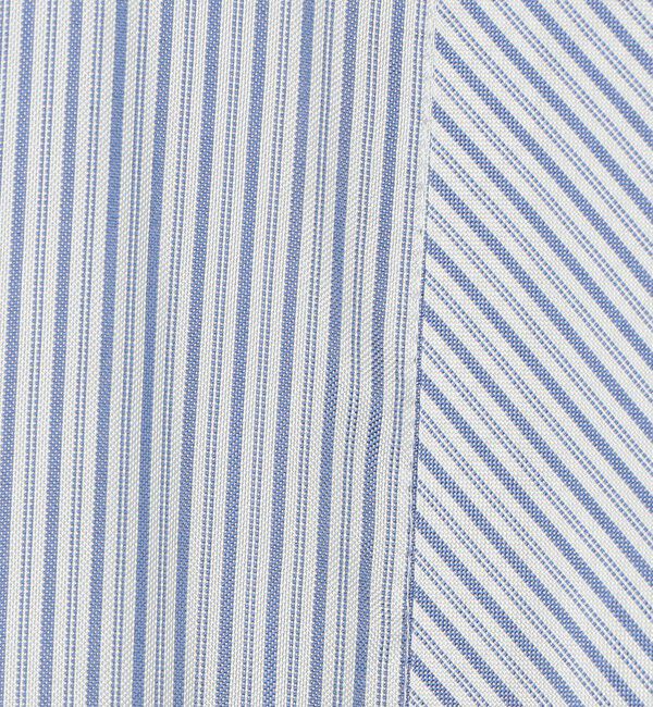 DES PRES「シルクストライプ バンドカラーシャツ」|シャツ・ブラウス|