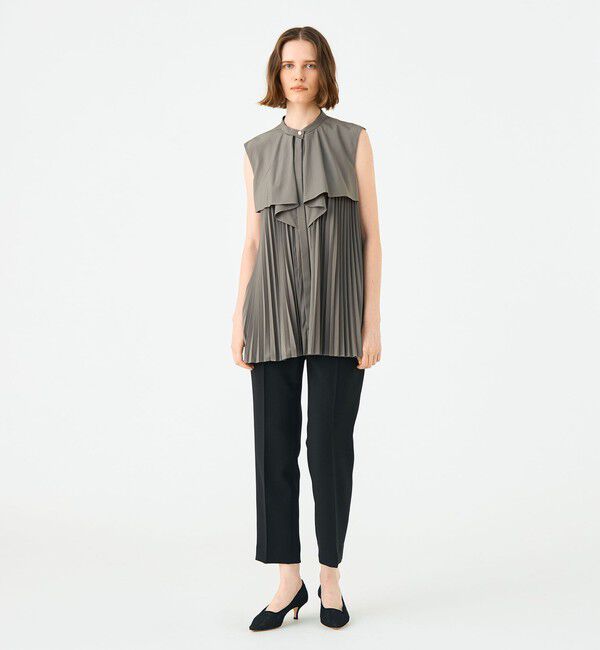 Ballsey「スパンブロード フロントドレープブラウス」|シャツ・ブラウス|