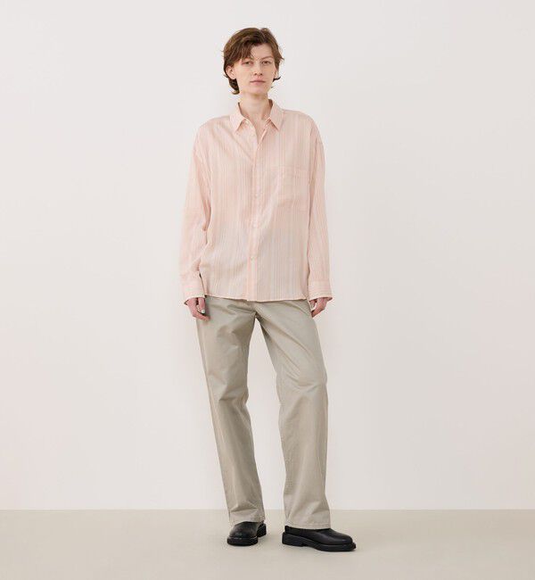 GALERIE VIE「セルロースシルクブロード メンズライクシャツ」|シャツ・ブラウス|