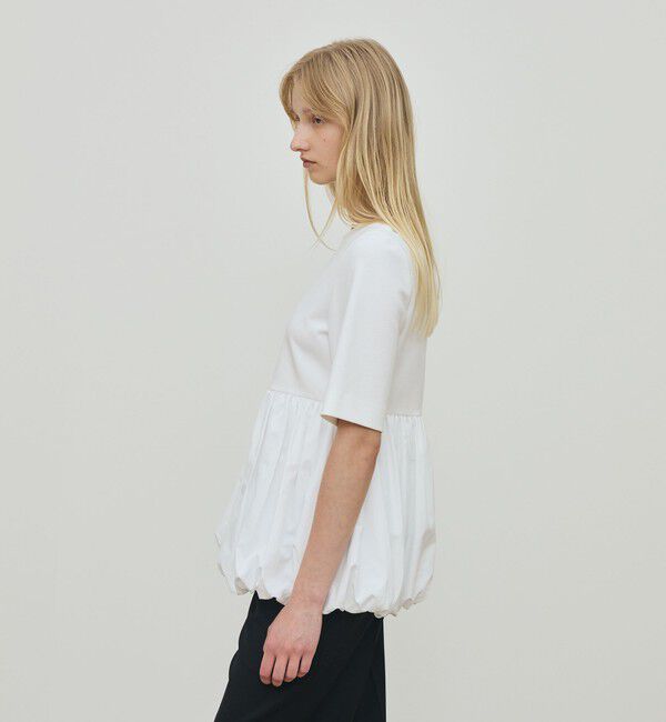 DES PRES「コットンタイプライター コンビバルーンプルオーバー」|シャツ・ブラウス|